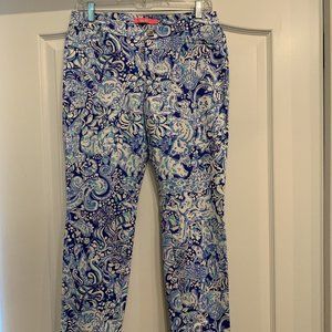 VGUC Lilly Pulitzer Kelly Ankle Pant 60 Animals, size 6